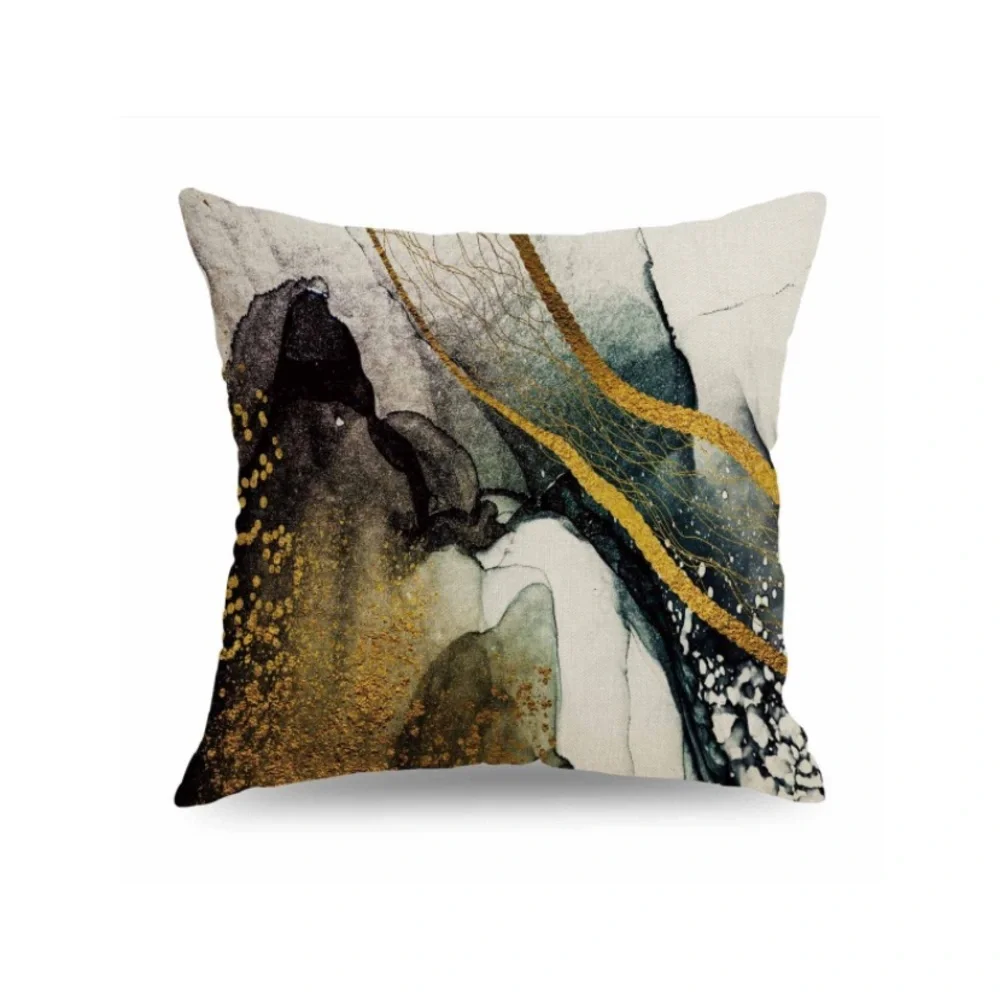 Luxury Home | Stylish Earth Tone Ombre Agate Marble Print Throw Pillow Covers